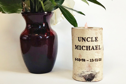 Birch Wedding Memorial Candle