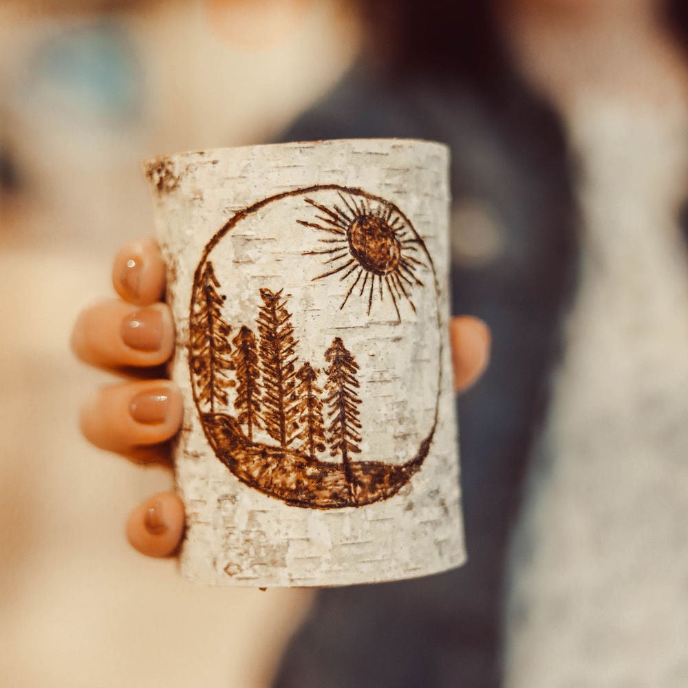 Handcrafted All Natural Birch Wood Candle - Sunny Pines