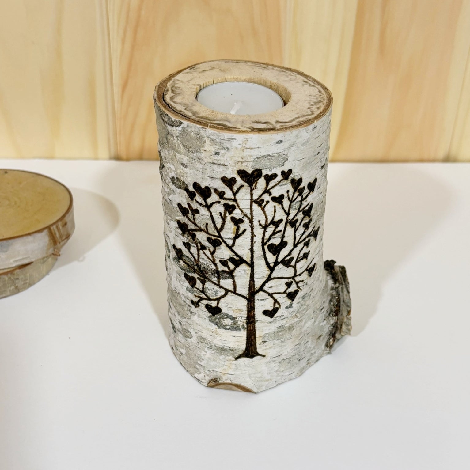 Heart Tree Valentine's Day Candle