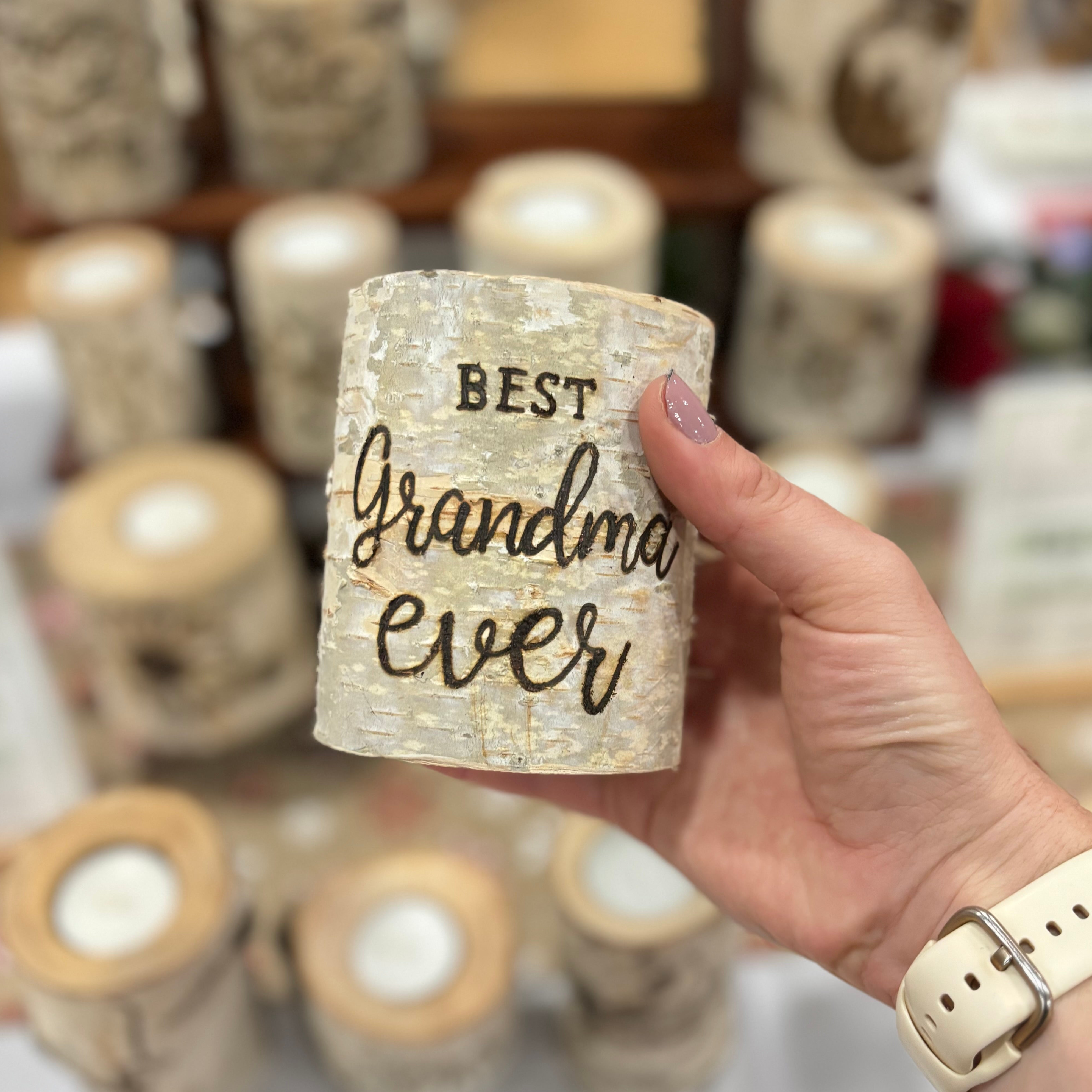 Handcrafted All Natural Birch Wood Candle - Best Grandma