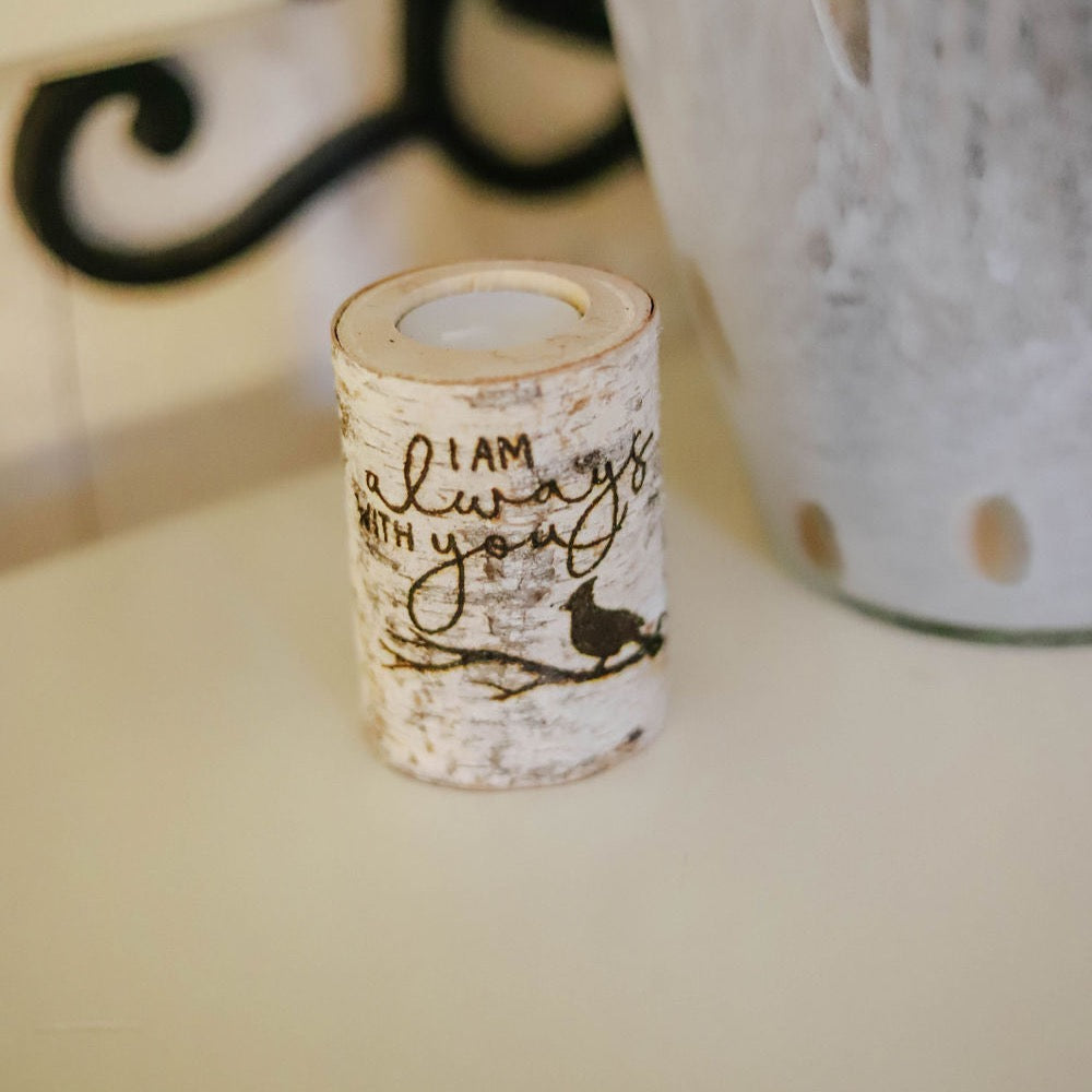 Handcrafted All Natural Birch Wood Candle - I Am Always With You