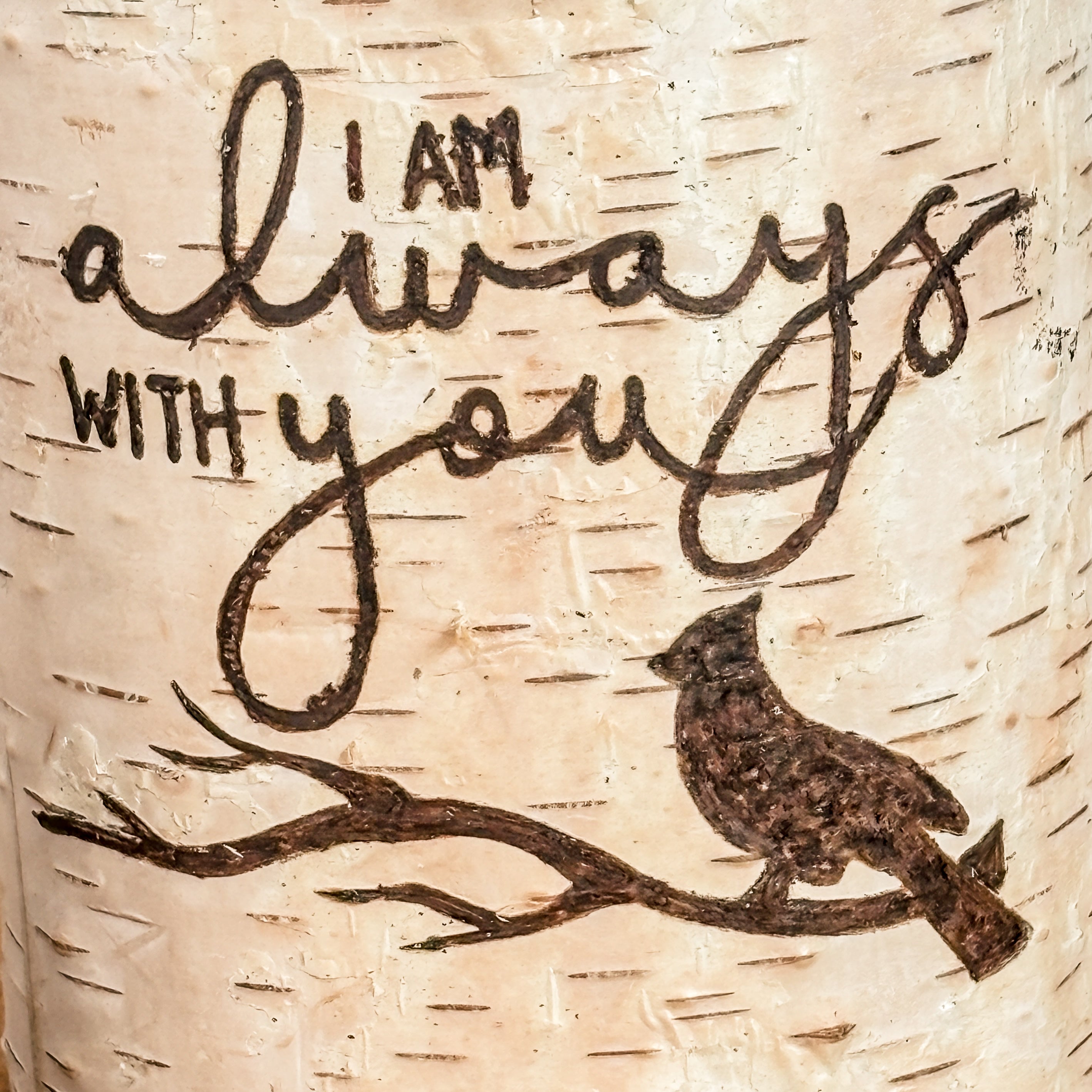 Handcrafted All Natural Birch Wood Candle - I Am Always With You