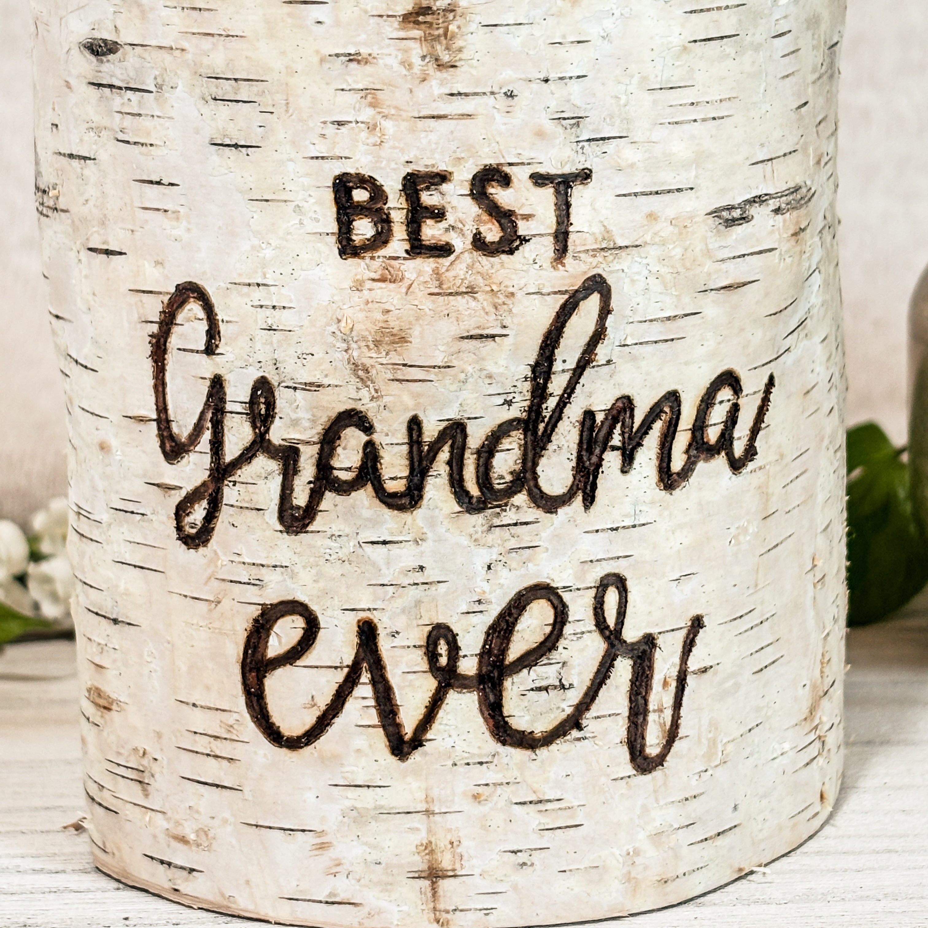 Handcrafted All Natural Birch Wood Candle - Best Grandma