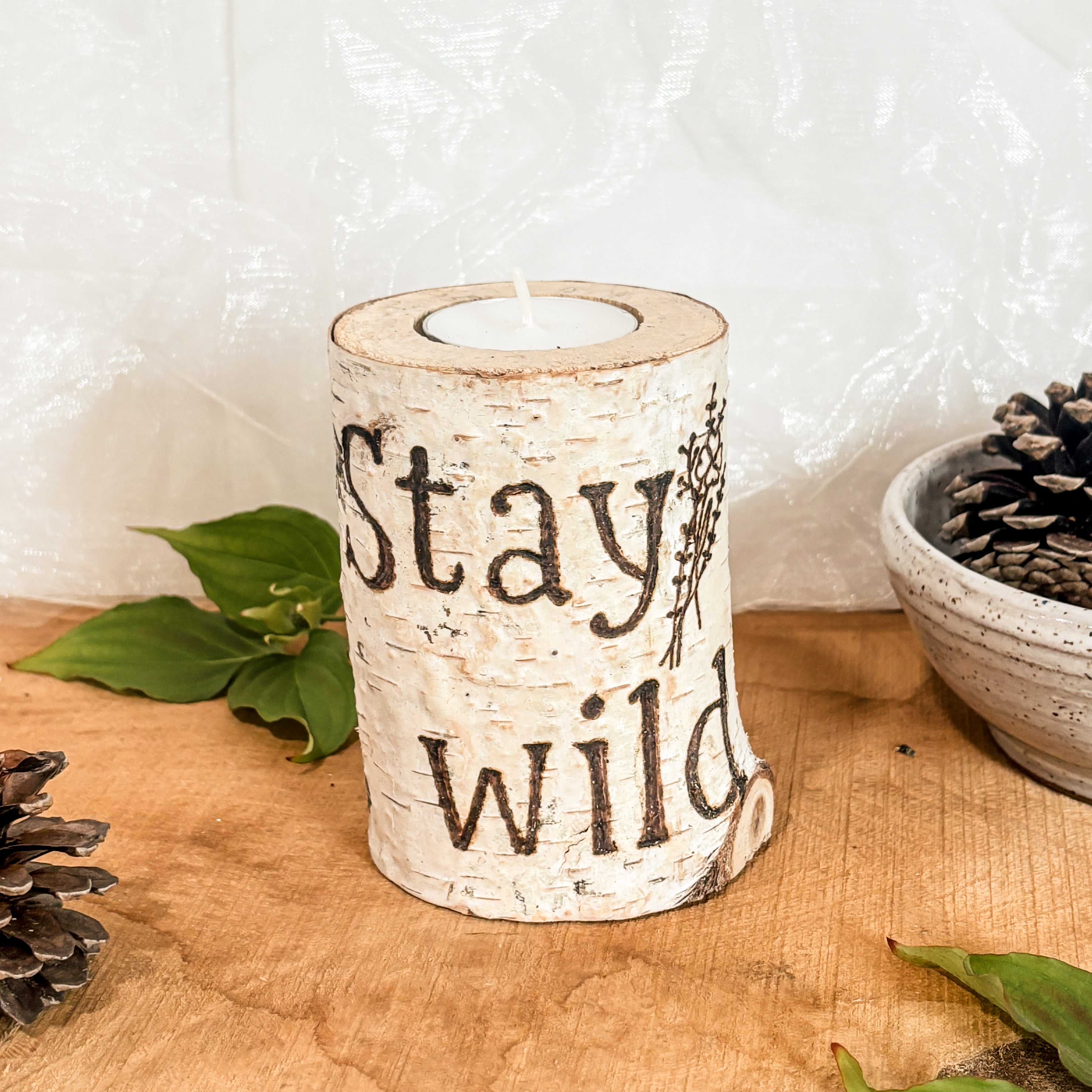 Handcrafted All Natural Birch Wood Candle - Stay Wild