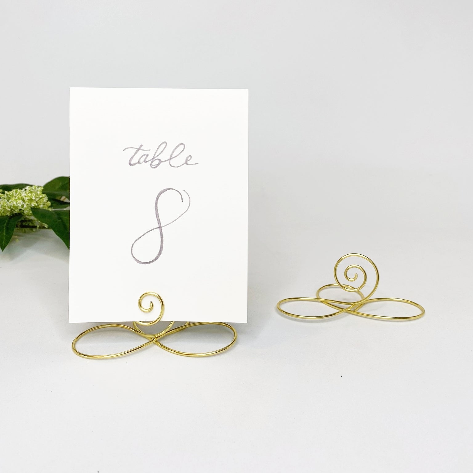 Infinity Wire Wedding Table Number Holders - Set of 5