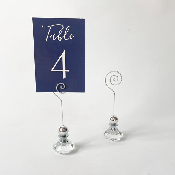 Crystal Wire Table Number Stand - Set of 5