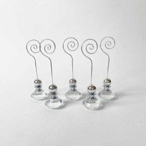 Crystal Wire Table Number Stand - Set of 5