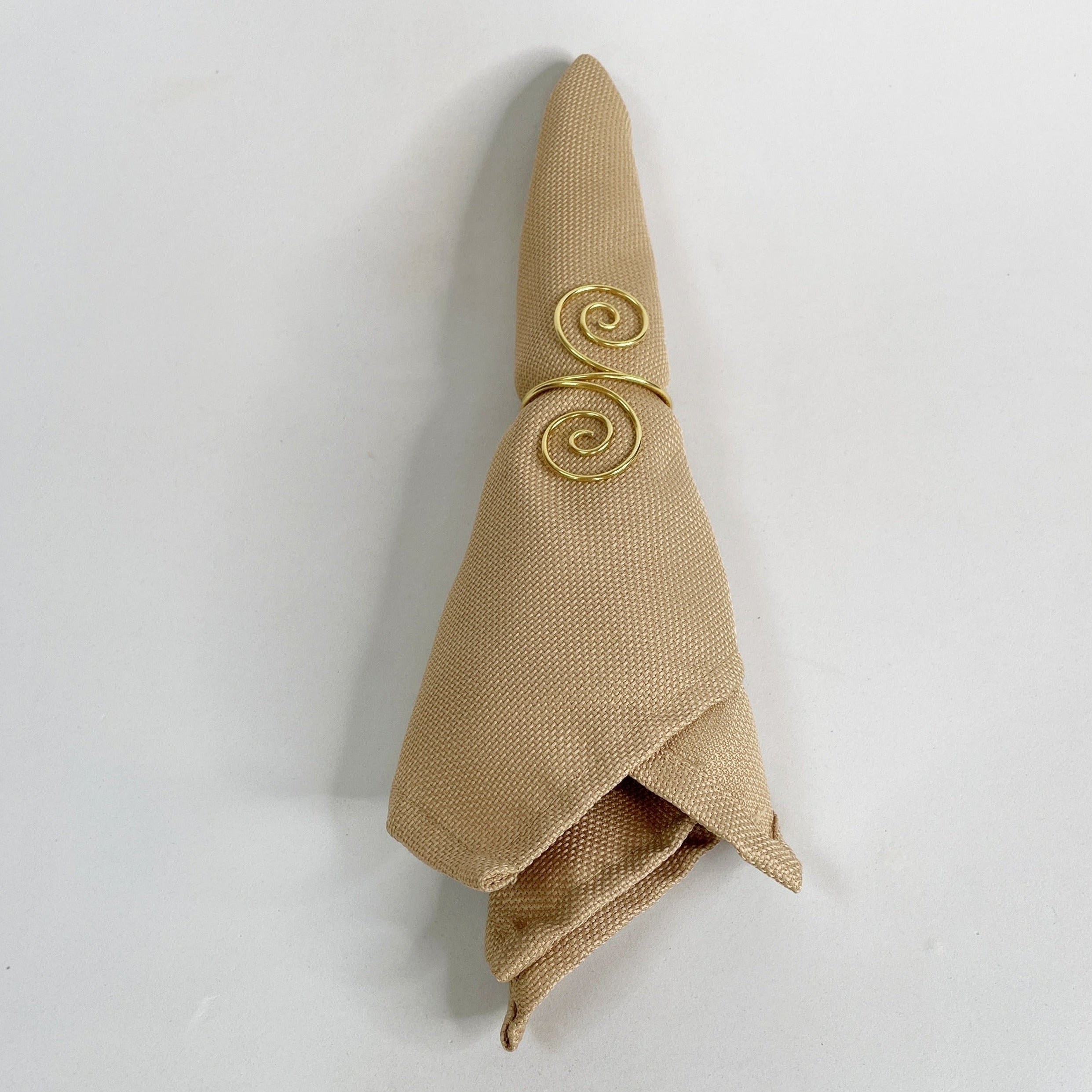napkin ring spiral with napkin