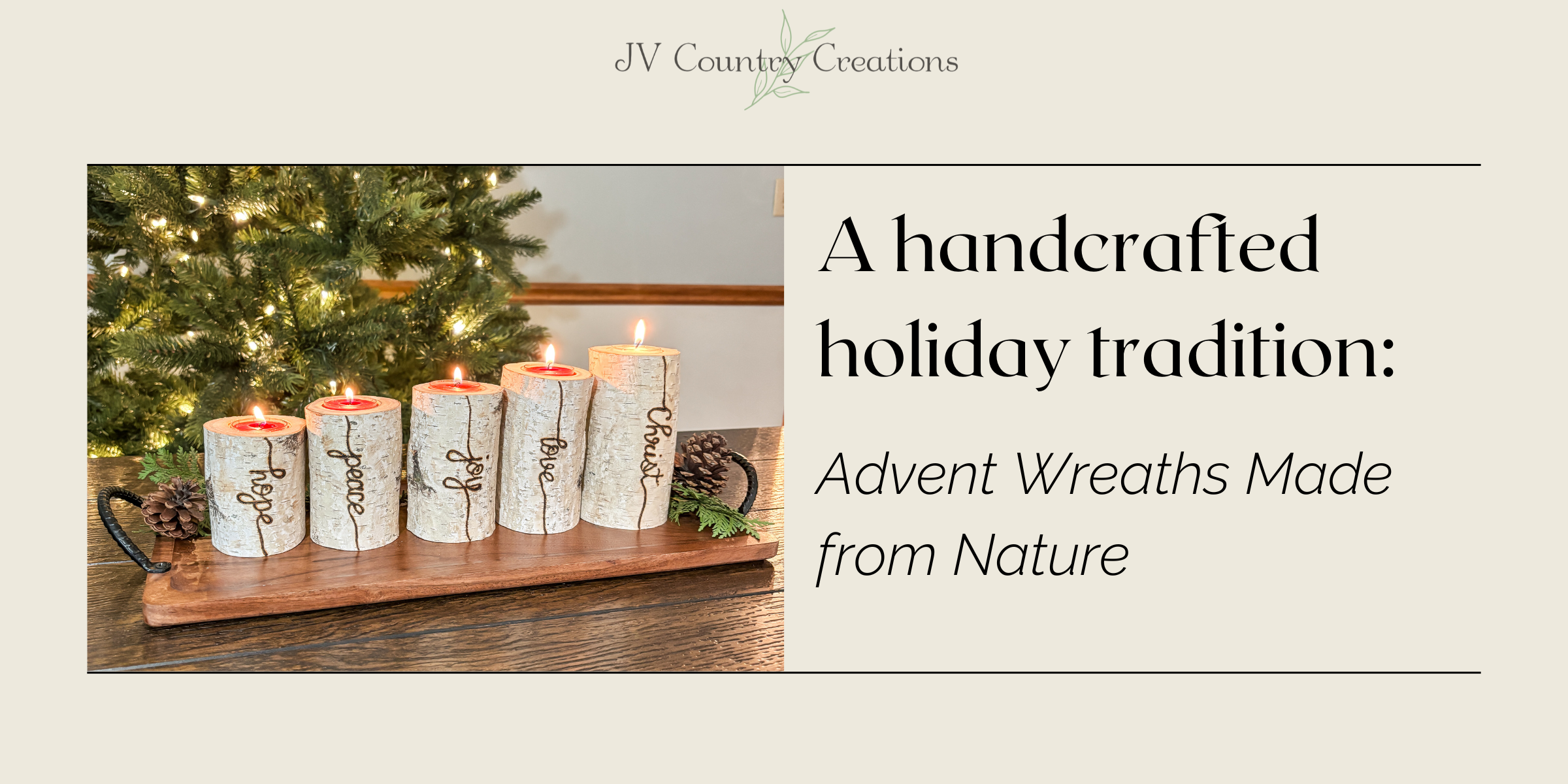 A Handcrafted Tradition: Advent Wreaths Made from Nature