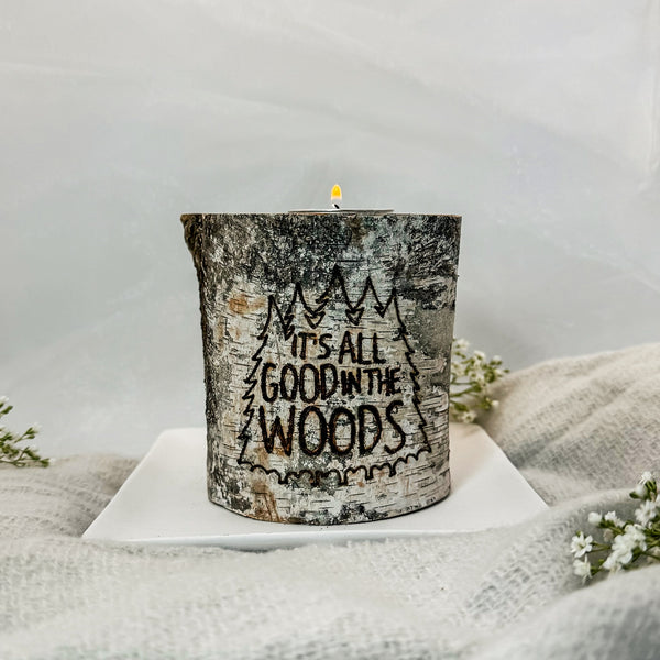 Handcrafted All Natural Birch Wood Candle - All Good In The Woods