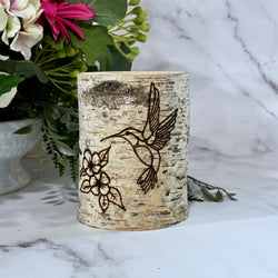 Handcrafted All Natural Birch Wood Candle - Hummingbird