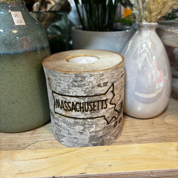 Handcrafted All Natural Birch Wood Candle - State Souvenir