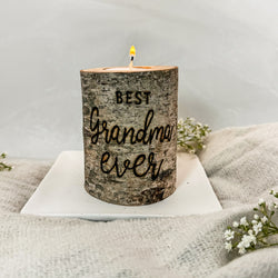 Handcrafted All Natural Birch Wood Candle - Best Grandma