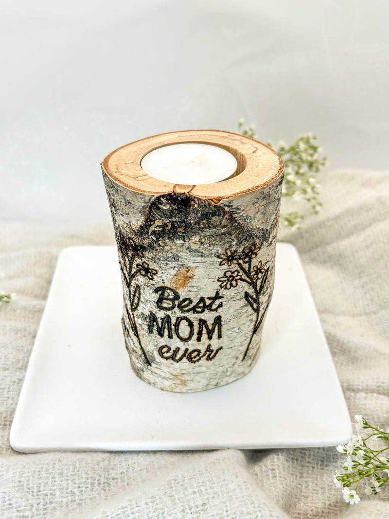 Handcrafted All Natural Birch Wood Candle - Best Mom