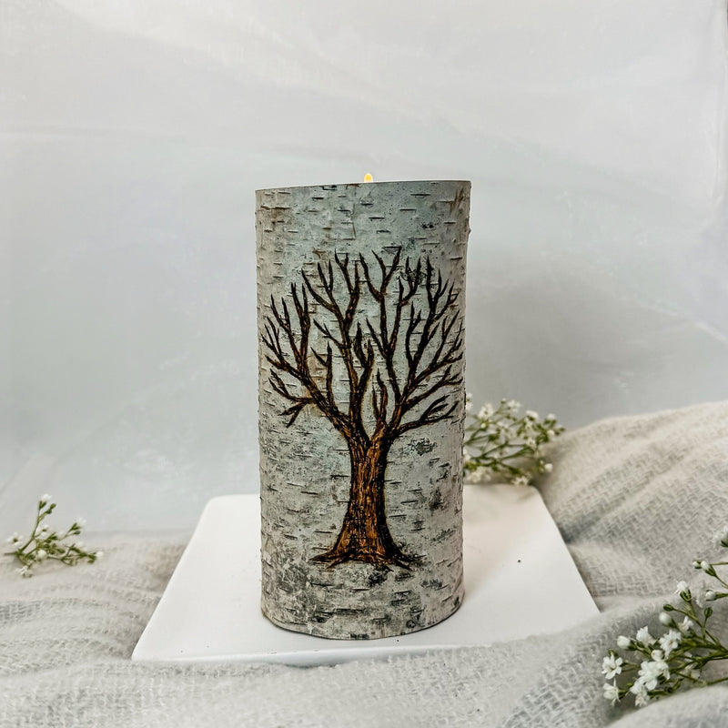 Handcrafted All Natural Birch Wood Candle - Bare Tree