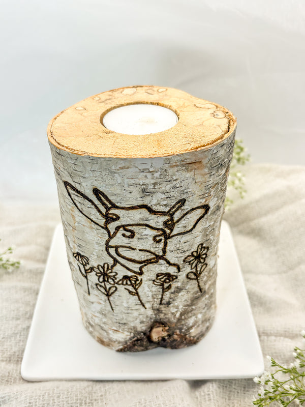 Handcrafted All Natural Birch Wood Candle - Silly Cow