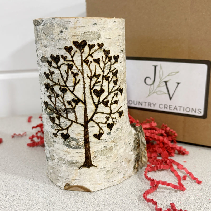 Heart Tree Valentine's Day Candle