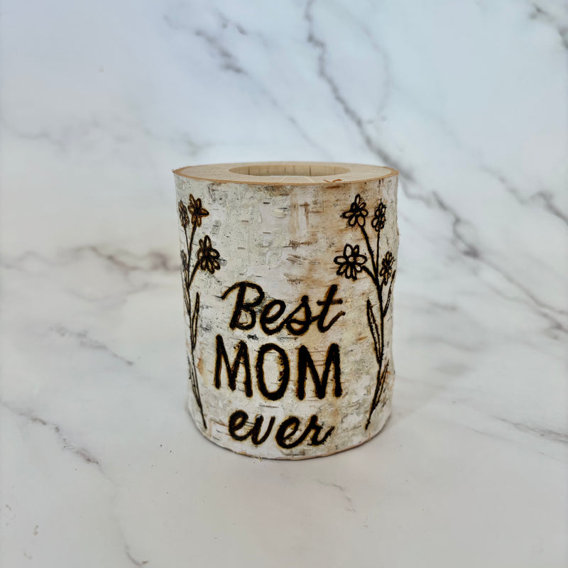 Handcrafted All Natural Birch Wood Candle - Best Mom