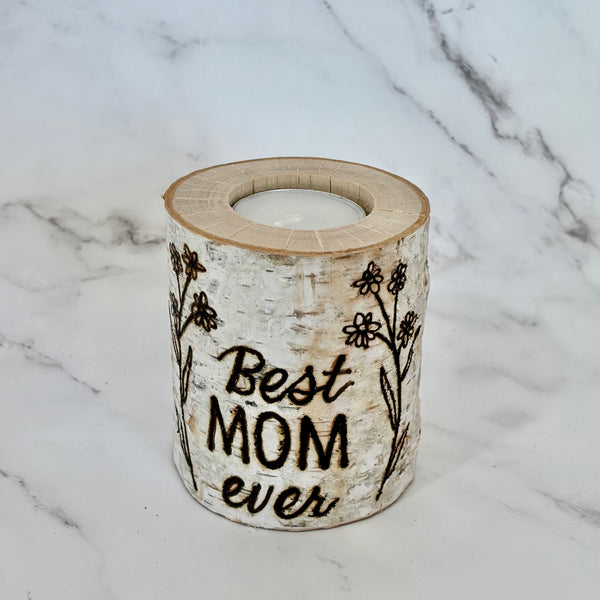 Handcrafted All Natural Birch Wood Candle - Best Mom