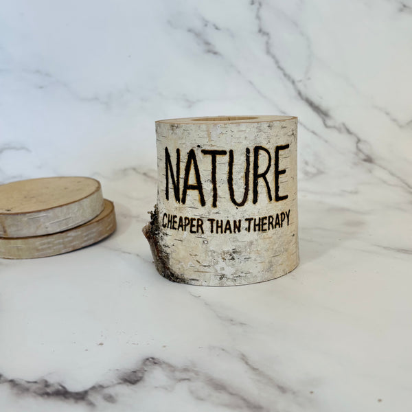 Handcrafted All Natural Birch Wood Candle - Nature Cheaper Than Therapy