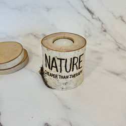 Handcrafted All Natural Birch Wood Candle - Nature Cheaper Than Therapy