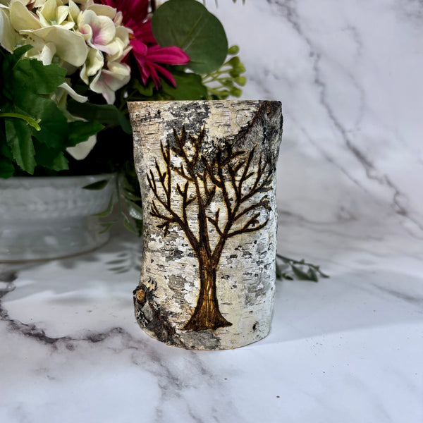 Handcrafted All Natural Birch Wood Candle - Bare Tree