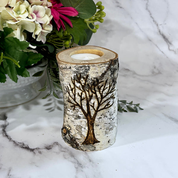 Handcrafted All Natural Birch Wood Candle - Bare Tree