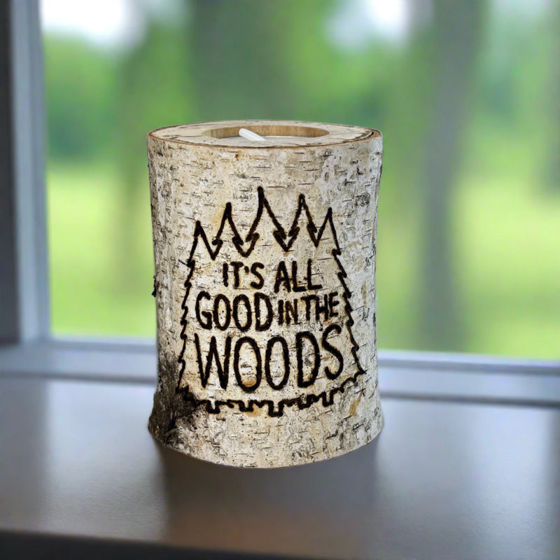 Handcrafted All Natural Birch Wood Candle - It's All Good In The Woods