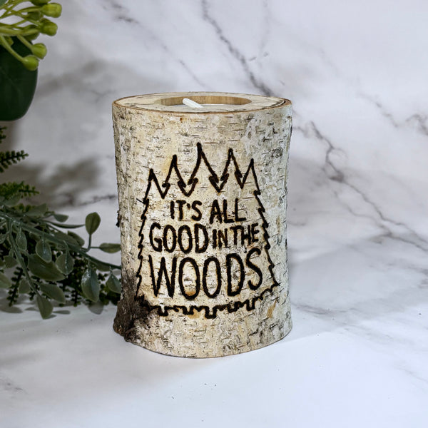 Handcrafted All Natural Birch Wood Candle - It's All Good In The Woods