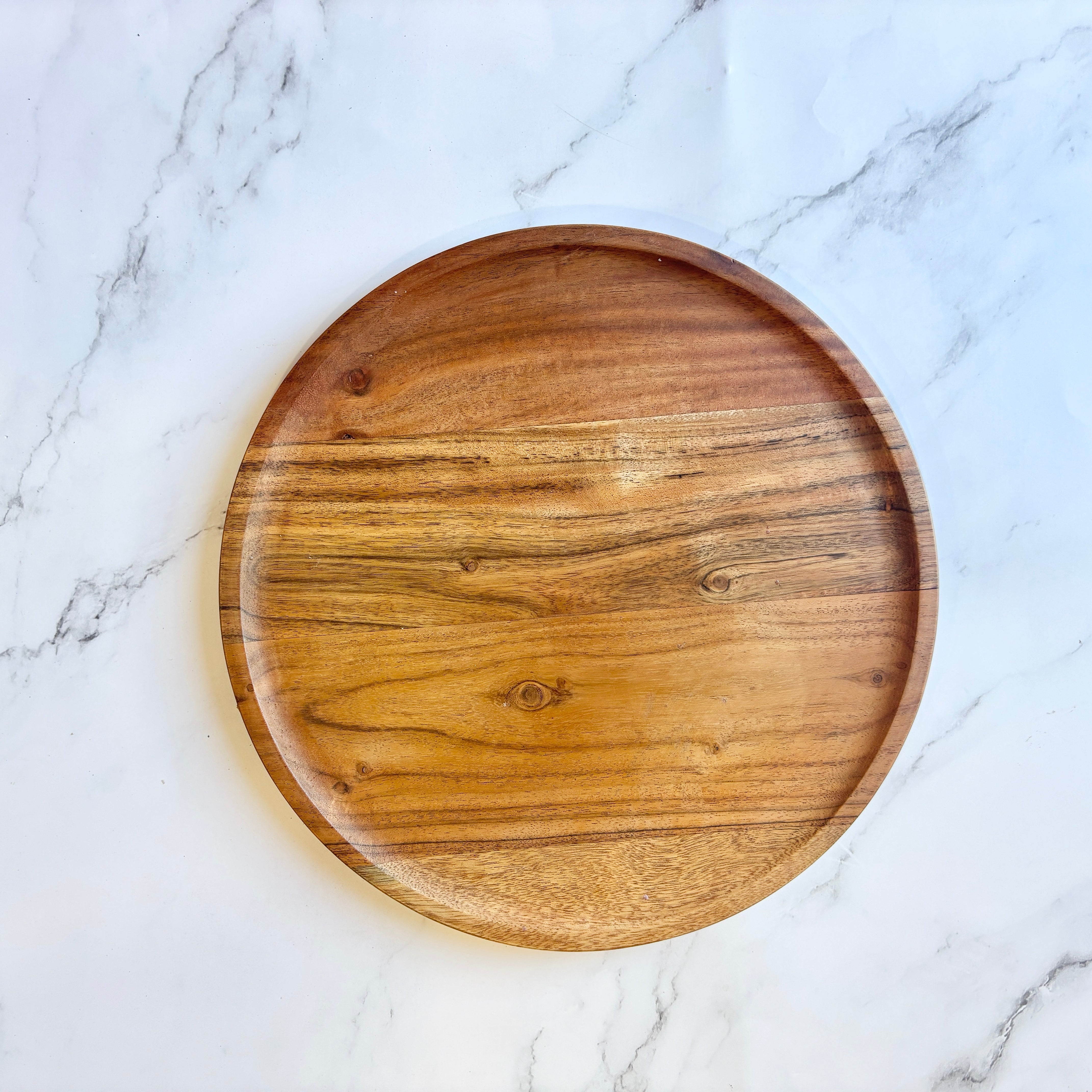 12-inch Rustic Wood Advent Wreath Display Tray