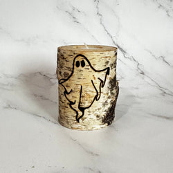 Handcrafted All Natural Birch Wood Candle - Ghost