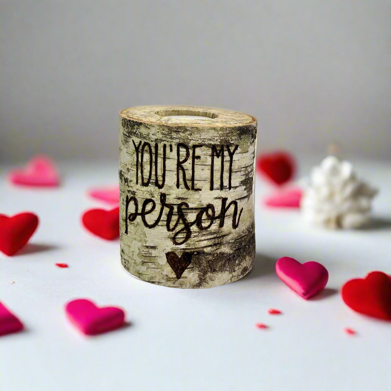 Handcrafted All Natural Birch Wood Candle - You Are My Person