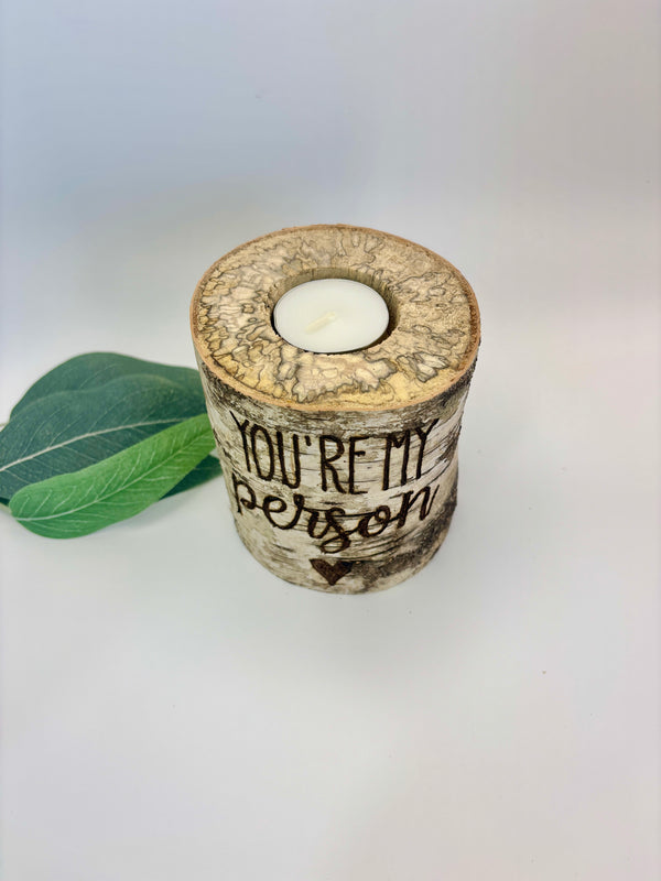 Handcrafted All Natural Birch Wood Candle - You Are My Person