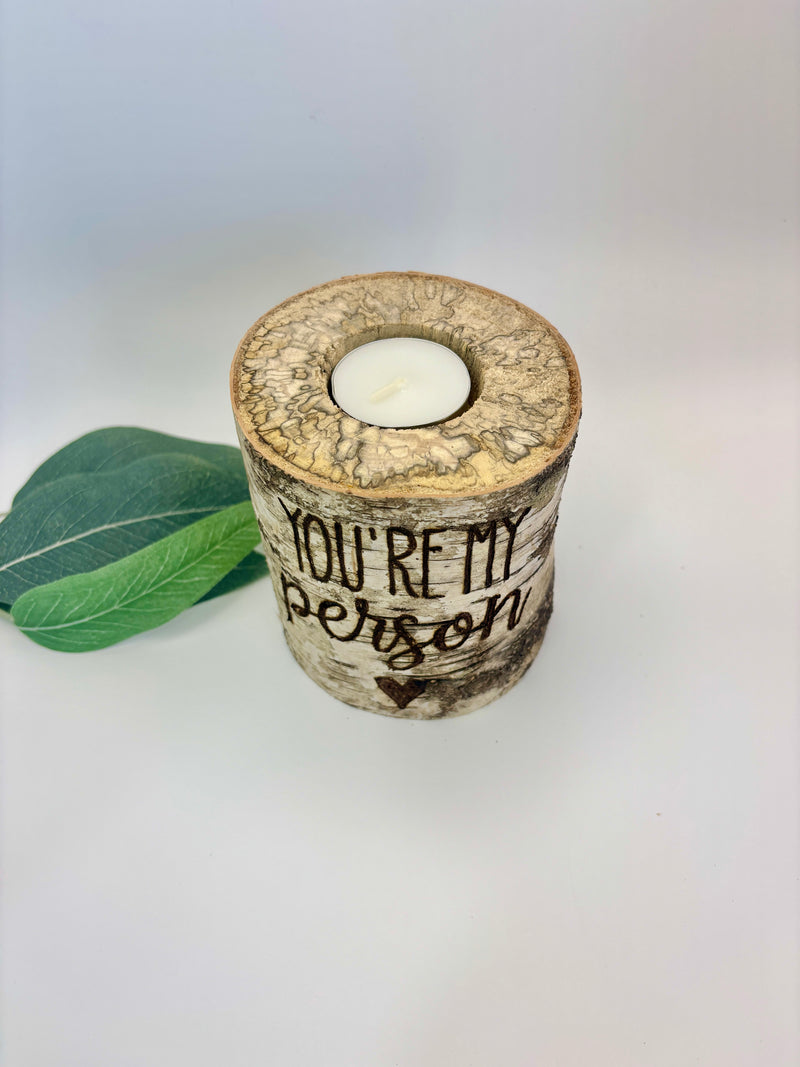 Handcrafted All Natural Birch Wood Candle - You Are My Person