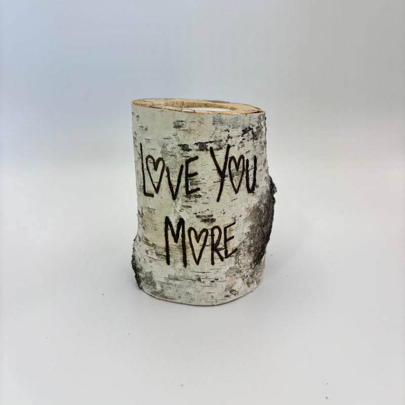 Handcrafted All Natural Birch Wood Candle - Love You More