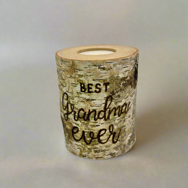 Handcrafted All Natural Birch Wood Candle - Best Grandma