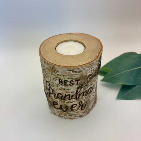 Handcrafted All Natural Birch Wood Candle - Best Grandma