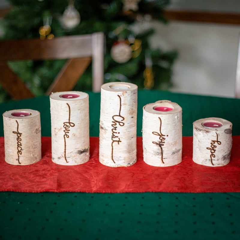 5 Candle Birch Farmhouse Advent Wreath