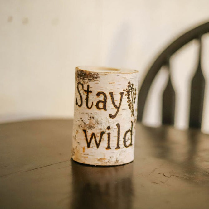 Handcrafted All Natural Birch Wood Candle - Stay Wild