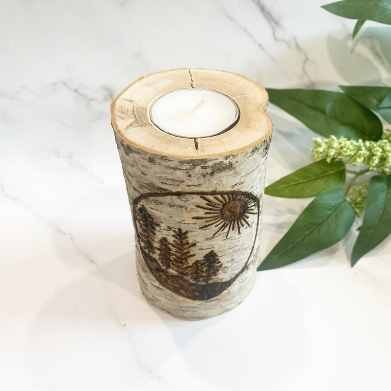 Handcrafted All Natural Birch Wood Candle - Sunny Pines