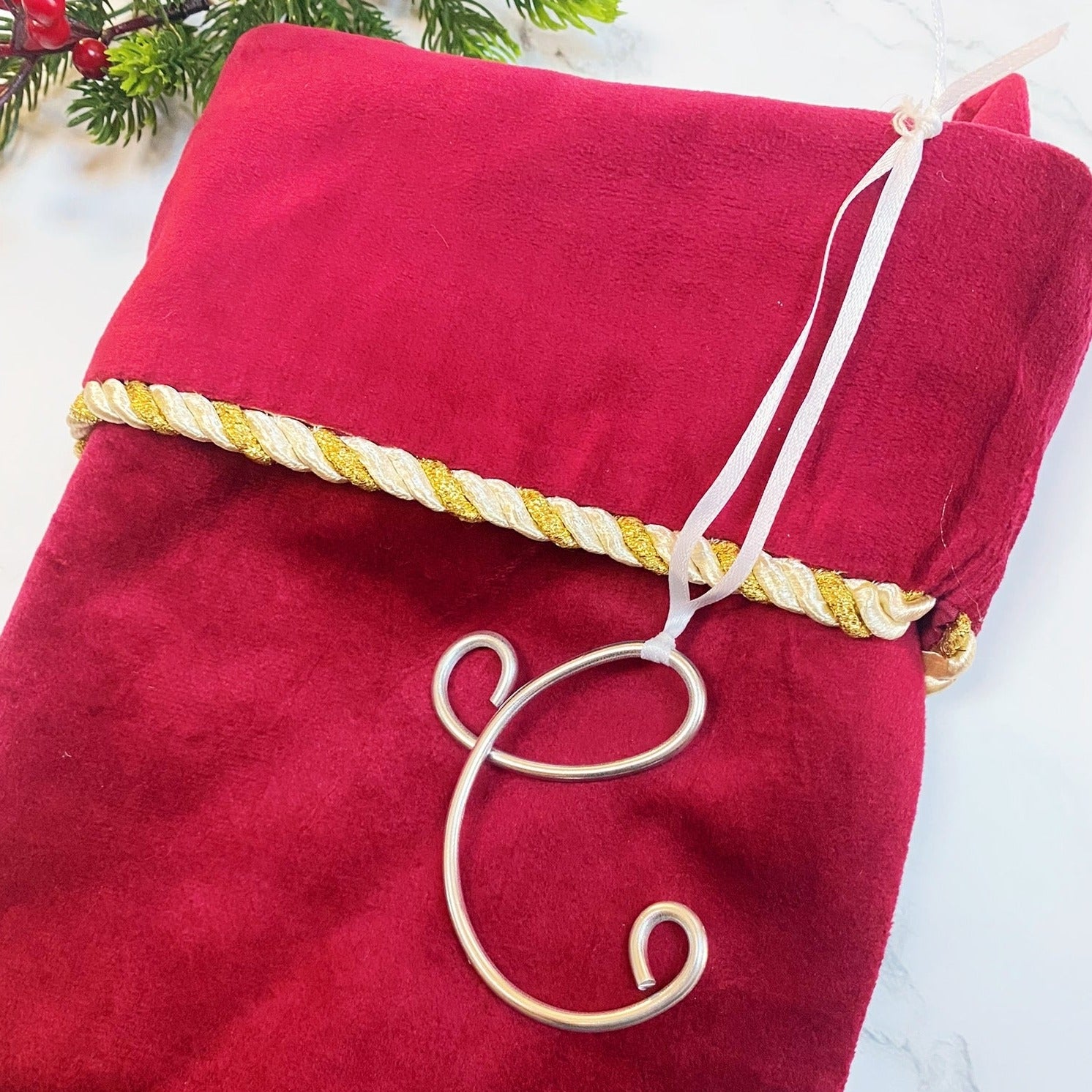 Monogram Ornament or Stocking Tag
