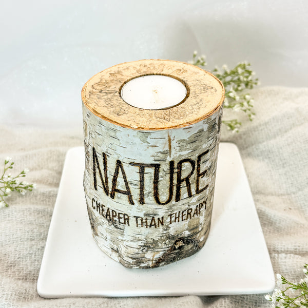 Handcrafted All Natural Birch Wood Candle - Nature Cheaper Than Therapy