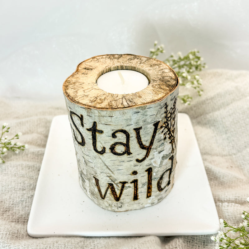 Handcrafted All Natural Birch Wood Candle - Stay Wild