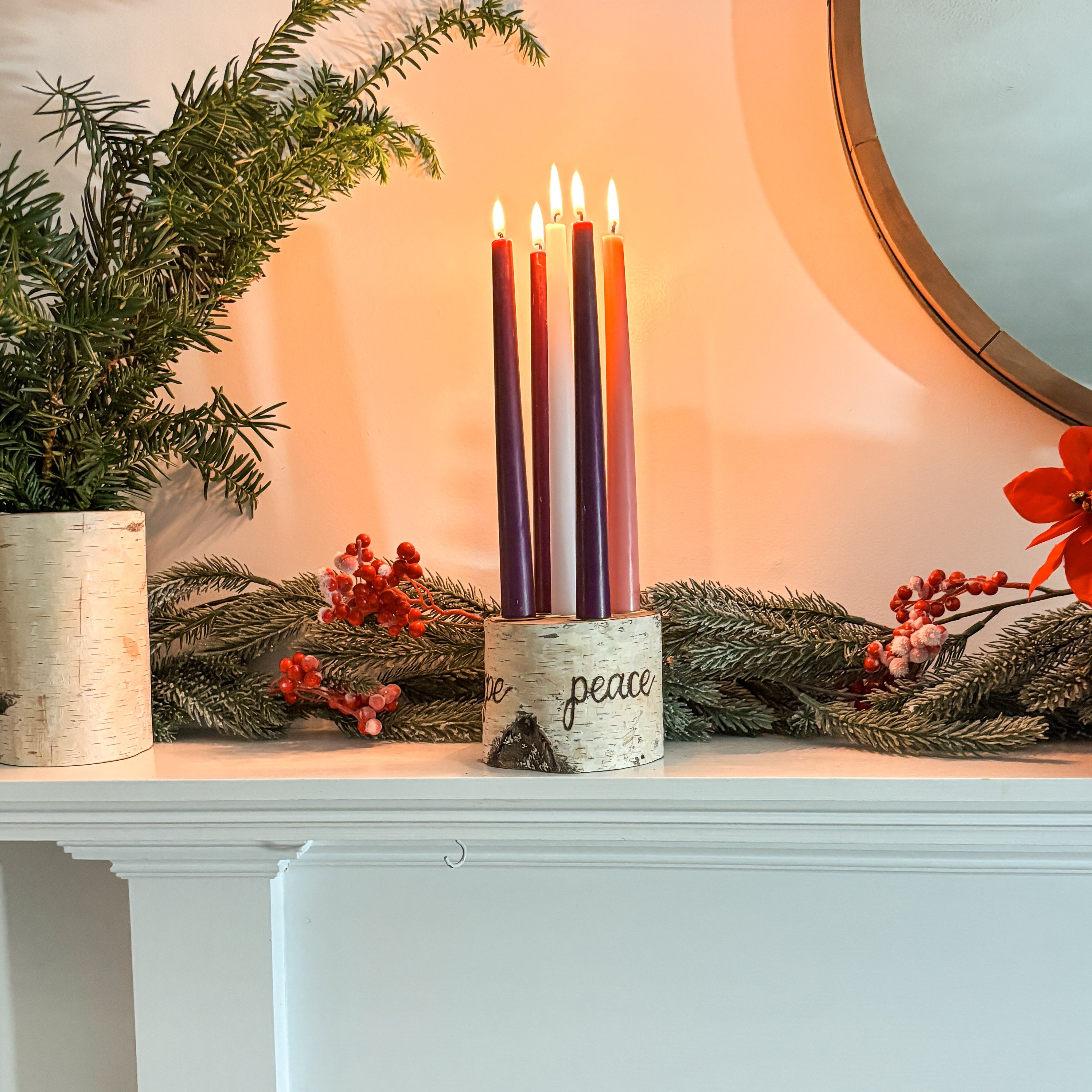 Advent Taper Candles - Pack of Five 10"