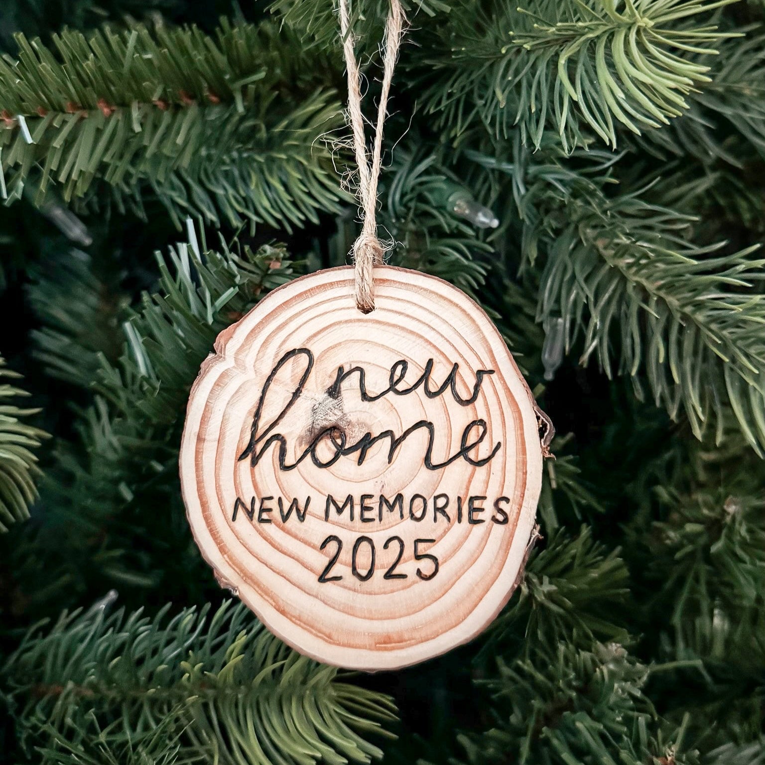 First Christmas In Our New Home Wood Slice Ornament