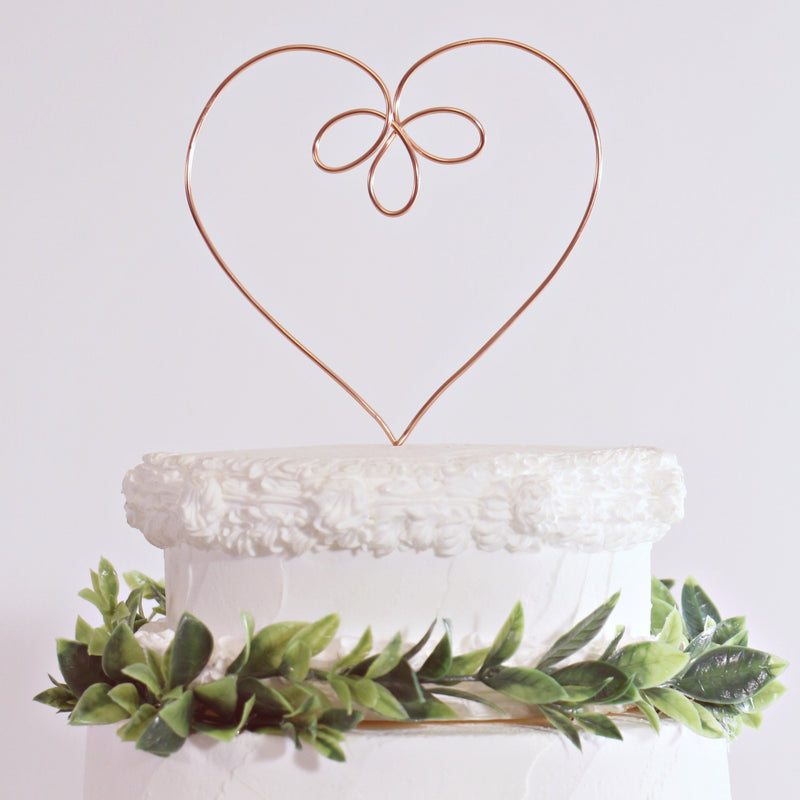 Heart Wire Wedding Cake Topper - JV Country Creations