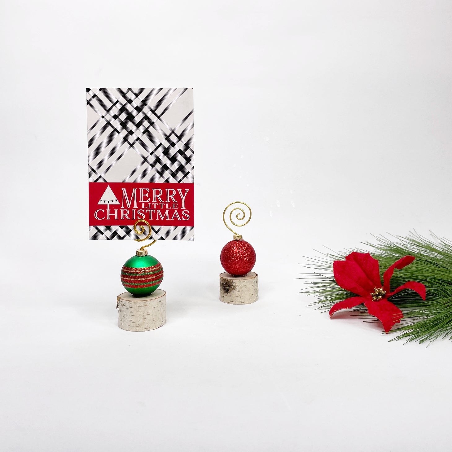 Holiday Ornament Card and Photo Display Stands-Set of 5
