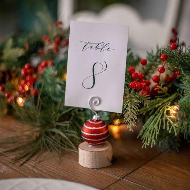 Holiday Ornament Card and Photo Display Stands-Set of 5