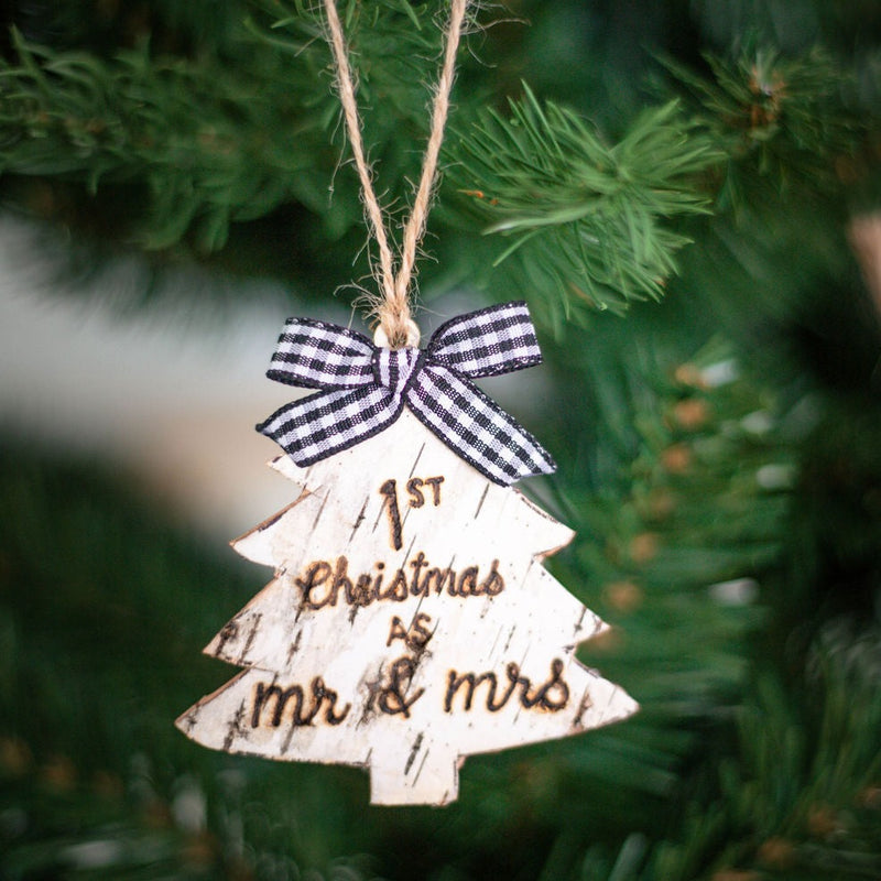 First Christmas as Mr and Mrs Christmas Tree Ornament
