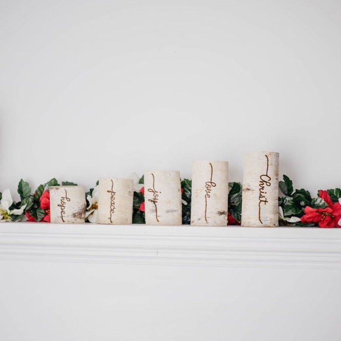 5 Candle Birch Farmhouse Advent Wreath